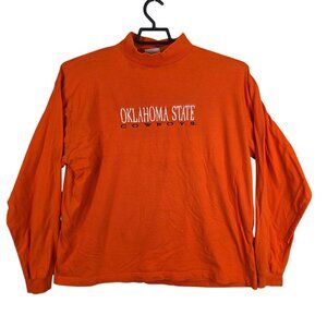 Mens Red Oak Orange Shirt Oklahoma State Cowboys Long Sleeve Mock Neck Size XXL